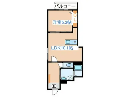 LA VITA COMODO SAPPORO(1LDK/3階)の間取り写真
