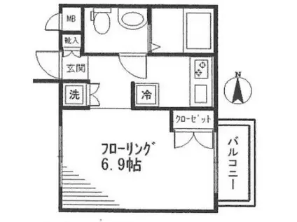 セントパレス池袋(1K/5階)の間取り写真