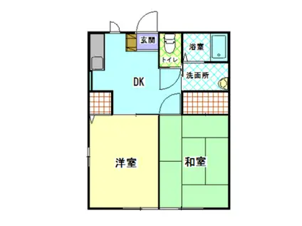 レトア本町(2DK/1階)の間取り写真