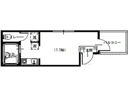 クレアール南千住(ワンルーム/3階)の間取り写真