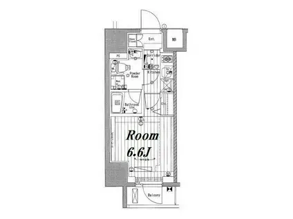 メイクスデザイン池袋(1K/8階)の間取り写真