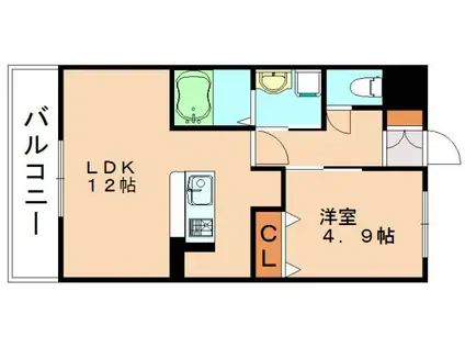 アメニティライフ川島(1LDK/1階)の間取り写真