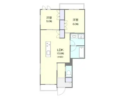 イースト SEDONA(2LDK/2階)の間取り写真