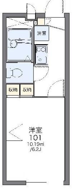 レオパレスNAKATAA(1K/1階)の間取り写真