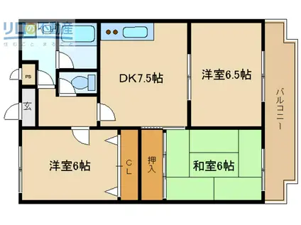 メゾン桜台(3DK/2階)の間取り写真