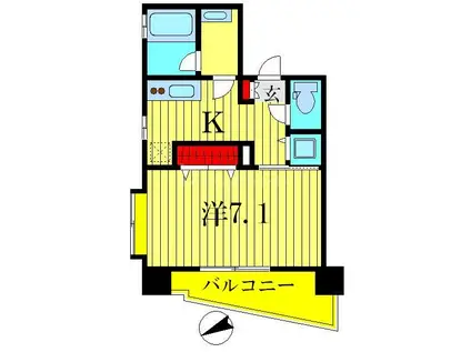 アクティシオ青砥駅前(1K/7階)の間取り写真