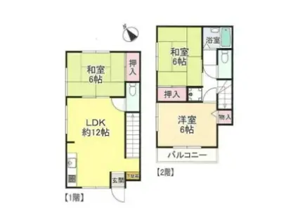 ベルシオン藤沢台(3LDK/1階)の間取り写真
