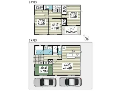 クレイドルガーデン市原市東国分寺台第2(4LDK/1階)の間取り写真