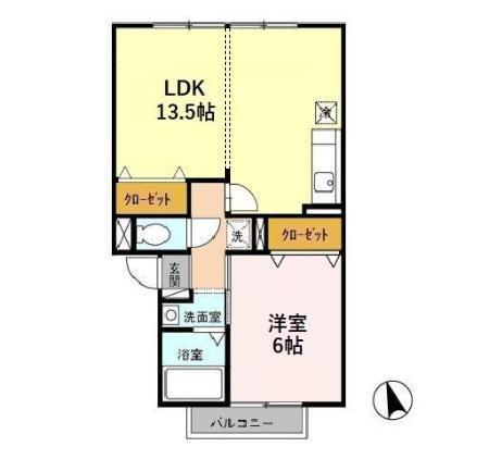 アドニスT・M NO3NO5 NO5(1LDK/2階)の間取り写真