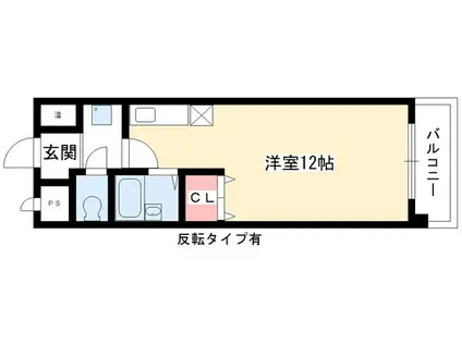 URBAN STAGE SHAMROCK(ワンルーム/2階)の間取り写真