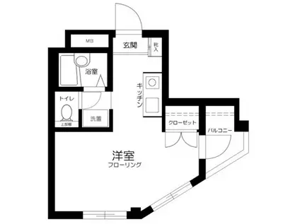 リゲル・マホロバ(ワンルーム/3階)の間取り写真