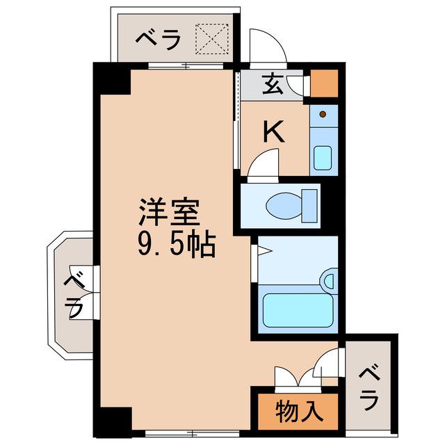 第3貞和ビル(1K/6階)の間取り写真