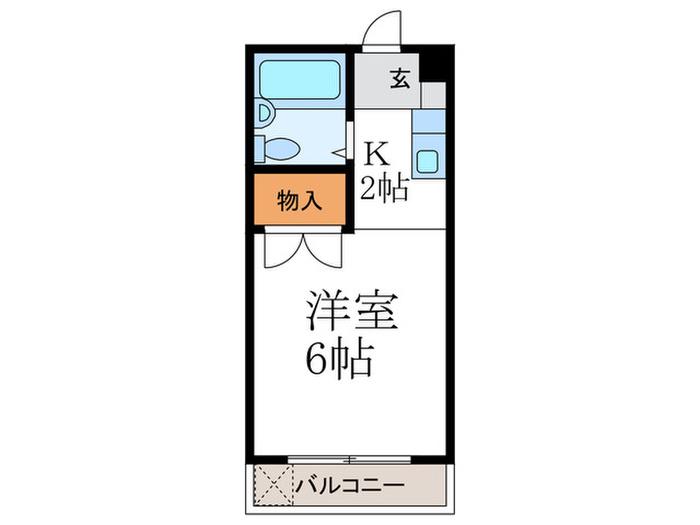 メゾン大(1K/1階)の間取り写真