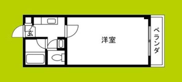 カーサ照ヶ丘III(1K/1階)の間取り写真