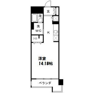 レジディア東桜II(1K/6階)の間取り写真