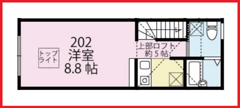 ミーナニイジュク(ワンルーム/2階)の間取り写真