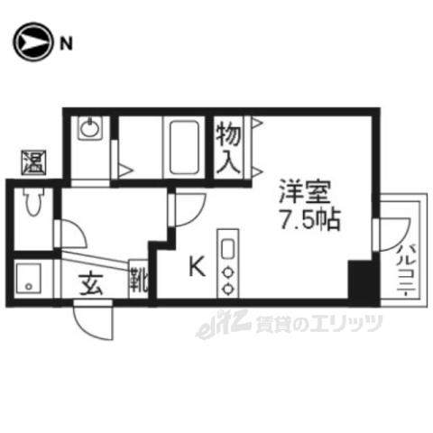 CASA FLUENTE(1K/5階)の間取り写真