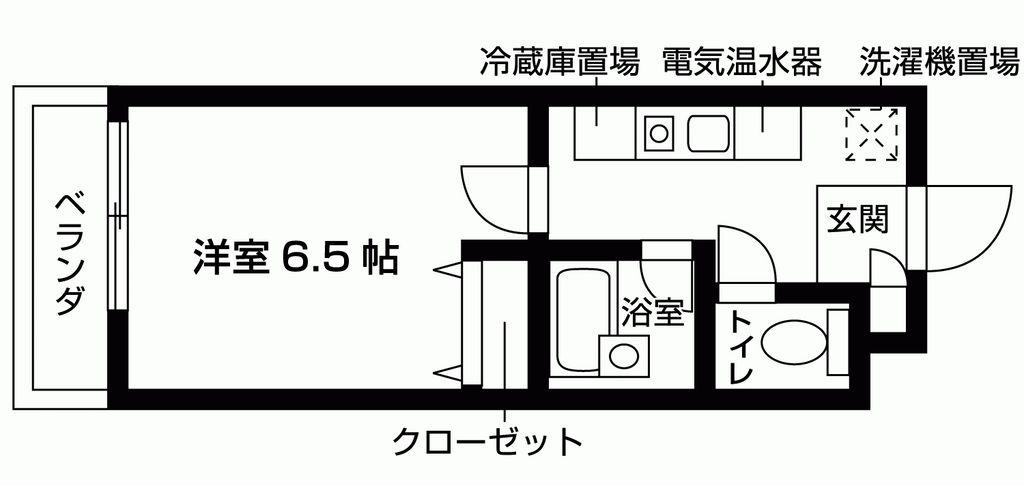 HARMONIE(1K/2階)の間取り写真