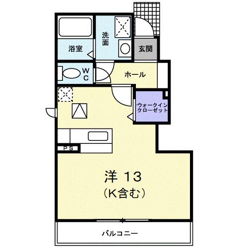 パル スクエア I(ワンルーム/1階)の間取り写真