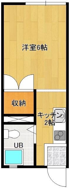 パールハイツ(1K/1階)の間取り写真