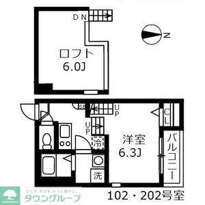 ハーモニーテラス西日置(1K/1階)の間取り写真