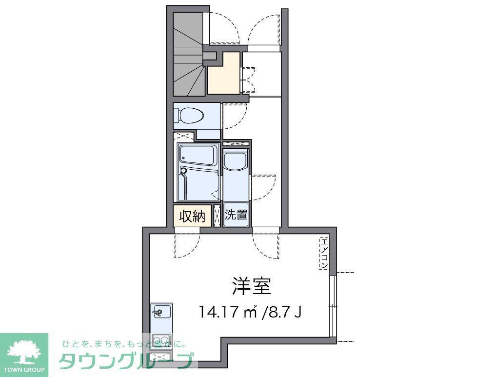 クレイノブリリアント N21(ワンルーム/1階)の間取り写真