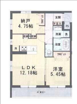 パウロニアバレーテイク10西横浜(1SLDK/2階)の間取り写真