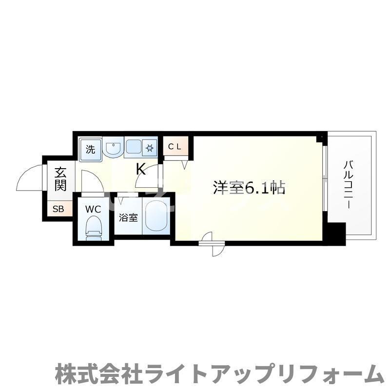 エステムコート神戸西II(1K/2階)の間取り写真