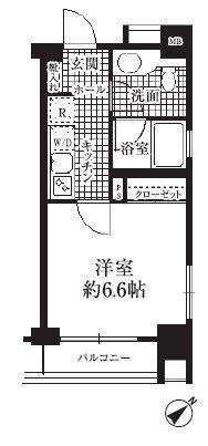 HF銀座レジデンス(1K/8階)の間取り写真