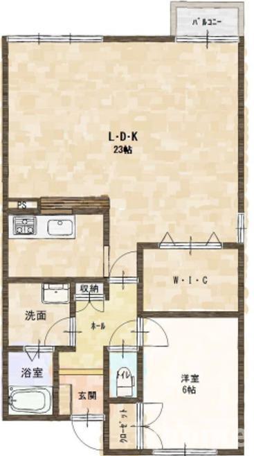 ディアパゾン(1LDK/2階)の間取り写真
