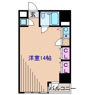ライオンズプラザ新横浜(ワンルーム/8階)の間取り写真
