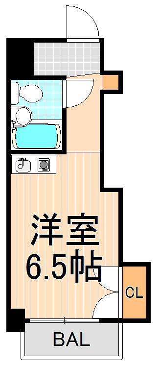 スカイコート両国(ワンルーム/4階)の間取り写真