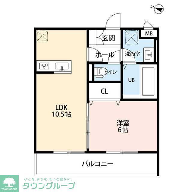 リコルテ東福生(1LDK/1階)の間取り写真