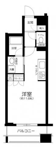 アビテ曙橋(ワンルーム/5階)の間取り写真