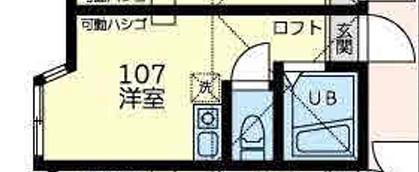 ユナイト浅田マイティージョー(ワンルーム/1階)の間取り写真