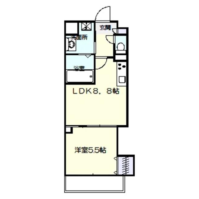 ラモーナ半田(1LDK/3階)の間取り写真