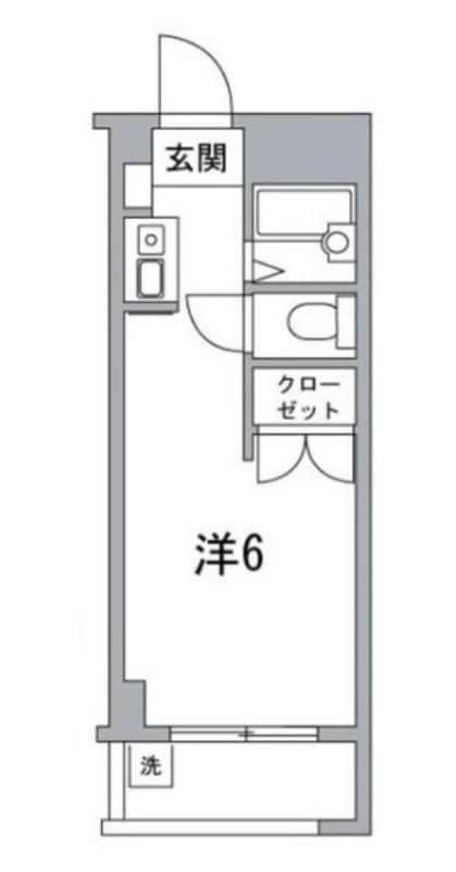 プロス不動前(ワンルーム/2階)の間取り写真