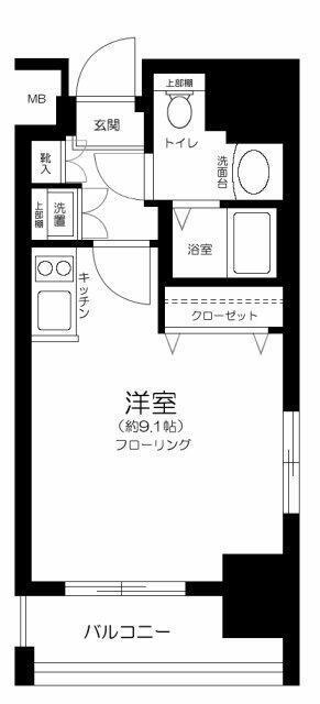 ドルチェ秋葉原ノース 参番館(ワンルーム/2階)の間取り写真