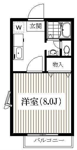 アステール桜丘(1K/1階)の間取り写真