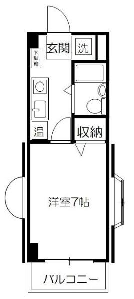 コア・フォレスト弐番館(1K/4階)の間取り写真