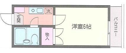 クオリティー町田(1K/2階)の間取り写真