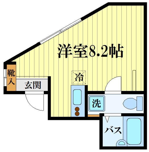 グランブルー杉並(ワンルーム/3階)の間取り写真