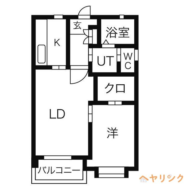 詩季乃郷 B(1LDK/2階)の間取り写真