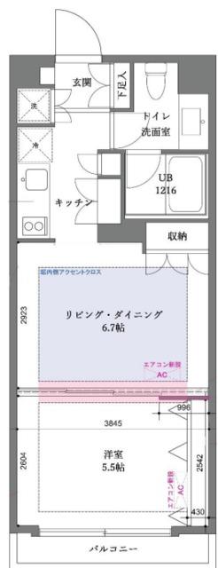 WILLDO清澄(1LDK/5階)の間取り写真