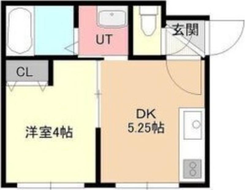 ノースイング28参番館(1DK/1階)の間取り写真