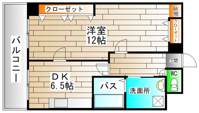 ステラコートIV(1DK/5階)の間取り写真