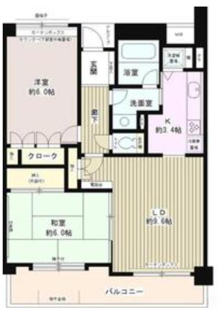 府中中河原パーク・ホームズ(2LDK/3階)の間取り写真
