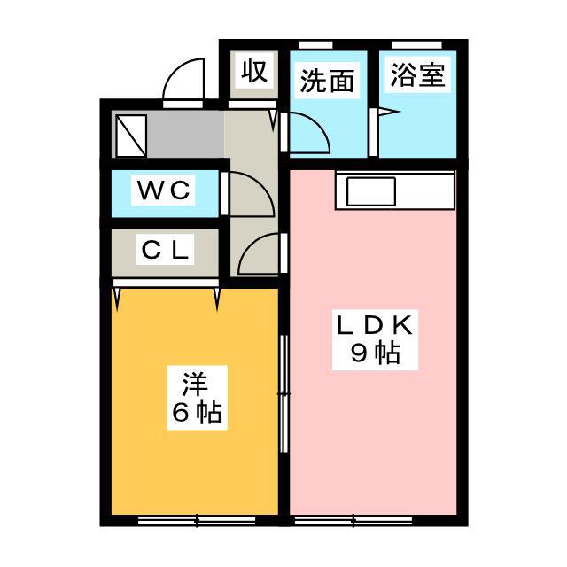 コーポ長谷川(1LDK/1階)の間取り写真