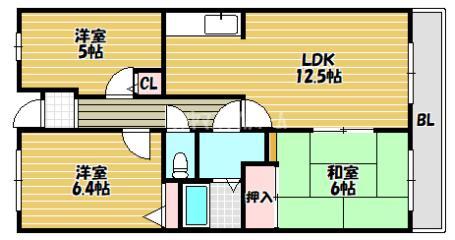 サンフォレスト(3LDK/5階)の間取り写真