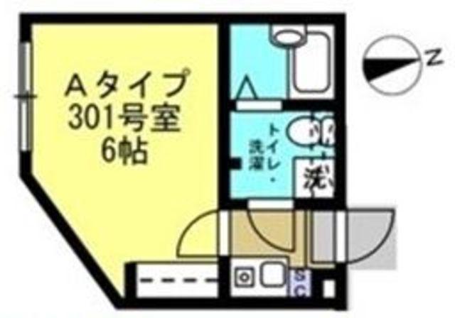 シンクリース中村橋(1K/3階)の間取り写真